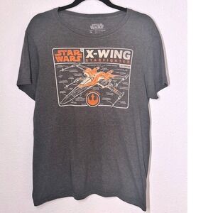 Star‎ wars X-Wing Starfighter Grey T-Shirt Size M